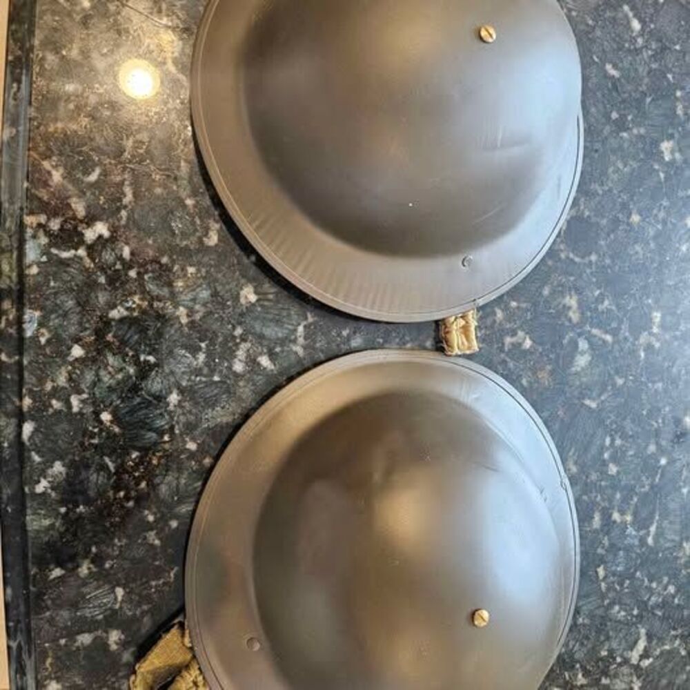 2 Reproduction M1 Military Helmets w/ Liners – $75 OBO